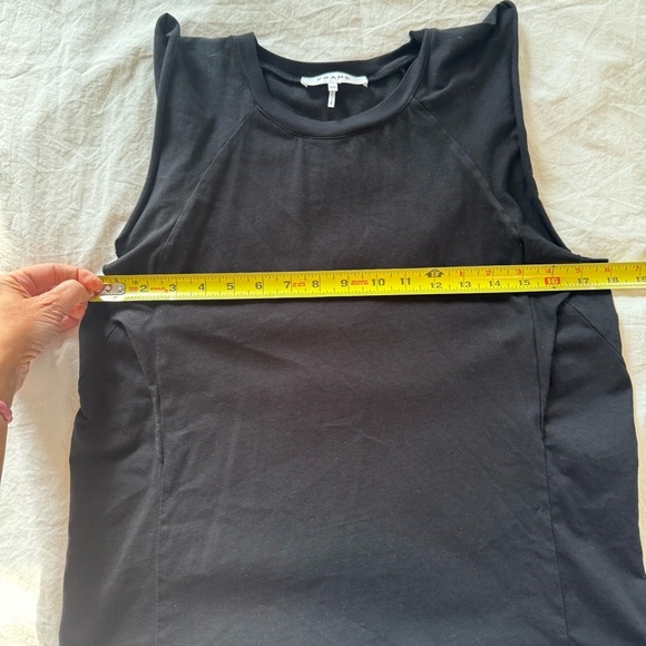 Frame Sleeveless Black Top with Ruffle Detail. Size M - Picture 7 of 7